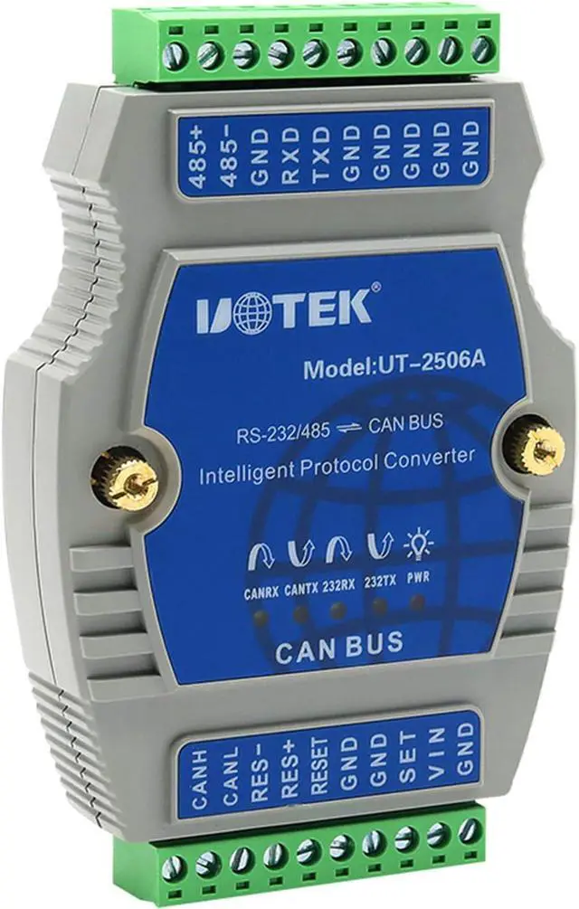 Main image of RS232 RS485 to CAN Bus Converter, Industrial Grade RS-232 RS-485 to CAN Bus Adapter with ESD Protection Supports CAN 2.0 Protocol