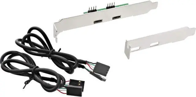 Alt view image 3 of 4 - Inline USB 2.0 Slot Bracket 2X Type C Female to Internal Motherboard Connection (0.5 m)