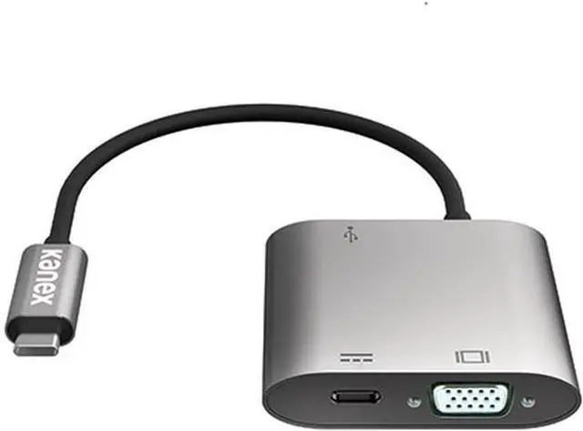 Main image of Kanex USB-C to VGA Adapter with USB 3.0 and Pass-Thru Charging with Power Delivery (K181-1278)