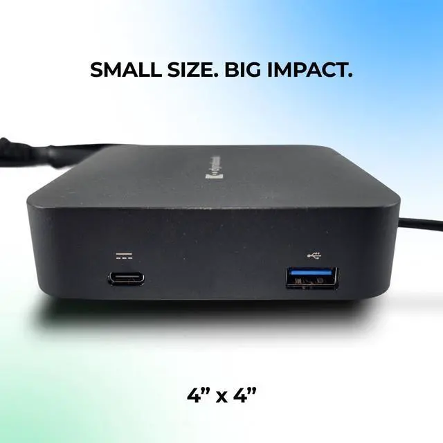 Alt view image 3 of 6 - Universal USB-C Mini Dock by Dynabook - Dual DisplayPort, Ethernet, USB-C Hub, 5 USB Ports, Compact Laptop Docking Station for USB-C Computers, Laptops, Tablets & More