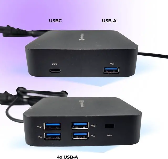 Alt view image 4 of 6 - Universal USB-C Mini Dock by Dynabook - Dual DisplayPort, Ethernet, USB-C Hub, 5 USB Ports, Compact Laptop Docking Station for USB-C Computers, Laptops, Tablets & More