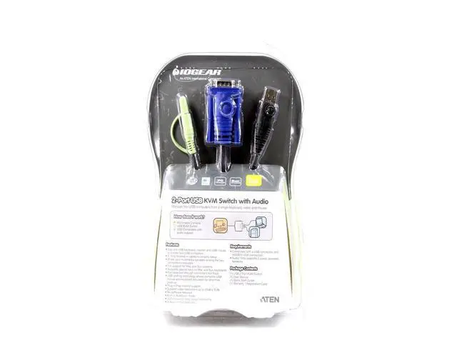 Alt view image 3 of 5 - New Genuine IOGEAR GCS632U 2 Port USB and Audio Cables with Switch PMJW2