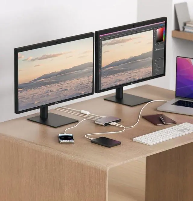 Alt view image 2 of 4 - Belkin INC013qcSGY 5-in-1 Thunderbolt 4 Docking Station 40Gbps Data Transfer 96W PD Support Dual 4K/60Hz Single 8K/30Hz 150W Power Supply Unit & TB4 Cable (0.8m)
