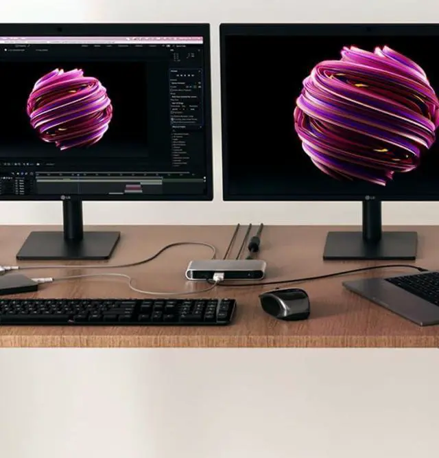 Alt view image 3 of 4 - Belkin INC013qcSGY 5-in-1 Thunderbolt 4 Docking Station 40Gbps Data Transfer 96W PD Support Dual 4K/60Hz Single 8K/30Hz 150W Power Supply Unit & TB4 Cable (0.8m)