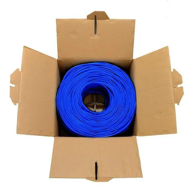 Alt view image 3 of 7 - Dripstone CAT6 Ethernet Cable 1000ft Bulk Network LAN Wire 23AWG Solid CCA UTP 550MHz High-Speed Internet Cable Streaming, Office, Home Use, Pull Box, CAT 6 Bulk, Stable Connectivity - Dark Blue
