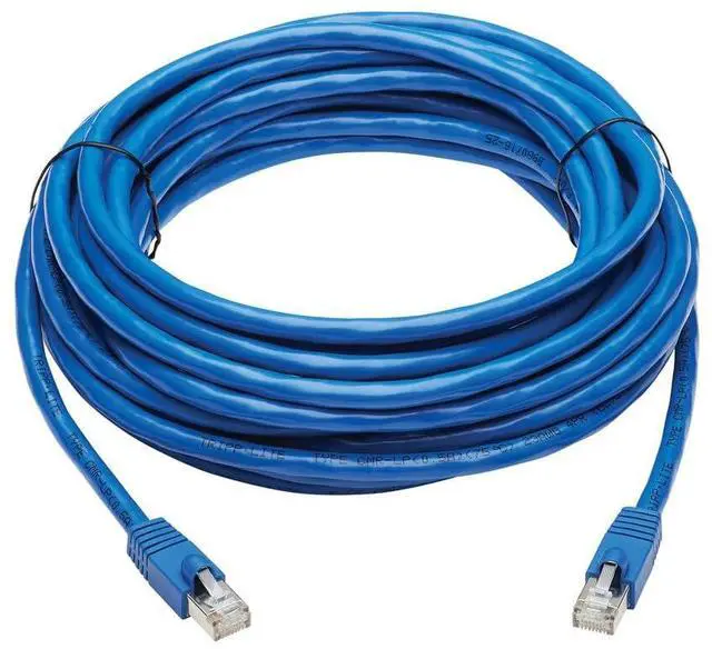 Alt view image 3 of 6 - Tripp Lite Eaton N261P-030-BL Cat6a 10G Shielded F/UTP High-Speed LAN Ethernet Cable 30 ft Blue, Snagless RJ45 23AWG, PoE, EMI/RFI, Cloud Care Pre-Configured Bundle Eligible (10 Pack)