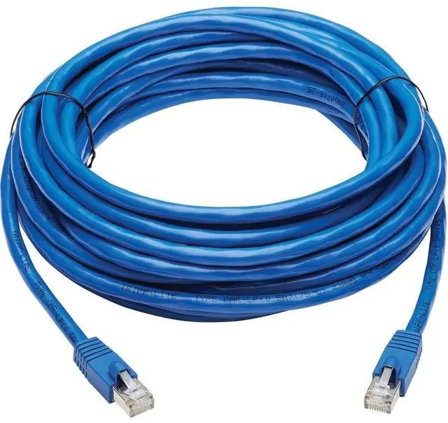 Alt view image 2 of 6 - Tripp Lite Eaton N261P-030-BL Cat6a 10G Shielded F/UTP High-Speed LAN Ethernet Cable 30 ft Blue, Snagless RJ45 23AWG, PoE, EMI/RFI, Cloud Care Pre-Configured Bundle Eligible (10 Pack)