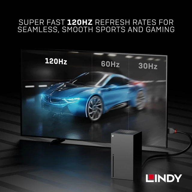 Alt view image 5 of 7 - Lindy Anthra LINE HDMI 2.1 (Type A) Cable Male/Male, 3.3 ft (1 m) (Model Number: 36952)
