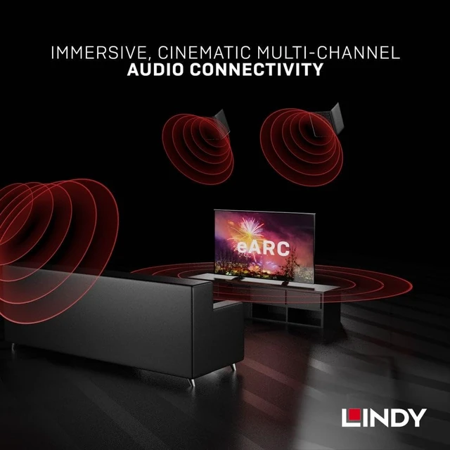Alt view image 7 of 7 - Lindy Anthra LINE HDMI 2.1 (Type A) Cable Male/Male, 3.3 ft (1 m) (Model Number: 36952)