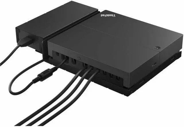 Alt view image 2 of 4 - Lenovo ThinkPad 40BN Docking Station - for Notebook, Monitor - Charging Capability - 135 W - USB Type C - 2 Displays Supported - 4K @ 60Hz, 4K UHD, 4K - 3840 x 2160-6 x USB Ports - 2 2.0-5 Type-A