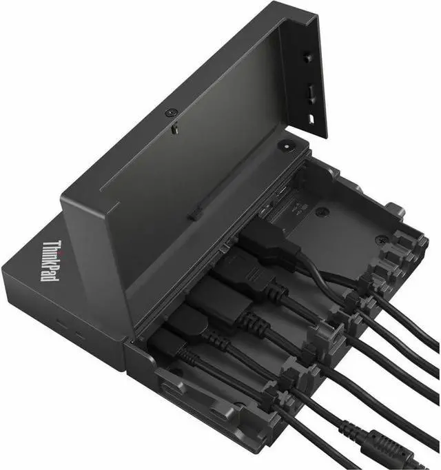 Alt view image 3 of 4 - Lenovo ThinkPad 40BN Docking Station - for Notebook, Monitor - Charging Capability - 135 W - USB Type C - 2 Displays Supported - 4K @ 60Hz, 4K UHD, 4K - 3840 x 2160-6 x USB Ports - 2 2.0-5 Type-A