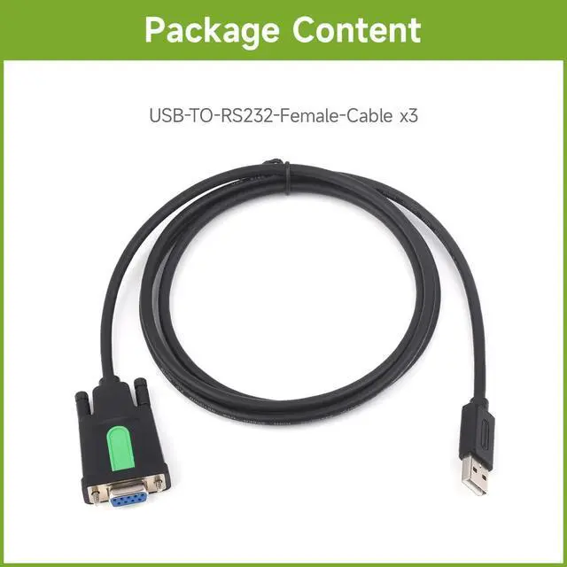 Alt view image 2 of 7 - waveshare 3PCS Industrial USB to RS232 Adapter with Original FT232RNL FTDI Chip, Compatible with OS Including Mac OS,Linux,Windows 11/10/8.1/8/7/XP,Length 1.5m, USB to RS232 Female Cable
