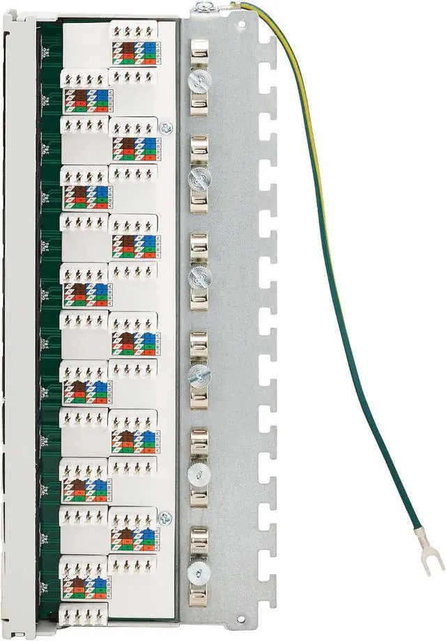 Alt view image 7 of 7 - Tripp Lite 12 Port Cat6a STP Patch Panel for Wall Mount or DIN Rail, 10 Gbps, RJ45 to 110 Terminals, 568A/568B, EMI/RFI Shielding, Mounting Included, TAA Compliant, (N250-SH12-DIN6A)