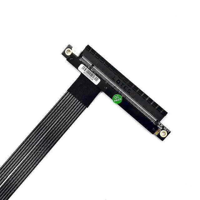 Alt view image 5 of 7 - JMT ADT-K43S M.2 NGFF NVMe to PCIe 5.0 x16 Extension Cable 128 Gbps GEN5 with Power Cord for STX Motherboard Graphics Card (K43SR-BK-5.0,15CM)