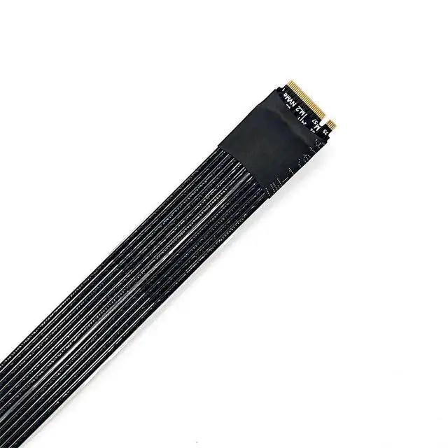 Alt view image 4 of 7 - JMT ADT-K43S M.2 NGFF NVMe to PCIe 5.0 x16 Extension Cable 128 Gbps GEN5 with Power Cord for STX Motherboard Graphics Card (K43SR-BK-5.0,15CM)