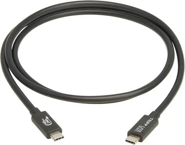 Alt view image 3 of 6 - Eaton Tripp Lite 40Gbps Certified USB4 Cable 4 ft / 1.2m, 8K@60Hz Video, 240W PD 3.1 Charging, Backwards Compatible, Black, Works with All USB-C/Thunderbolt 3 Devices, 3-Year Warranty (U521-1P2M-BK)