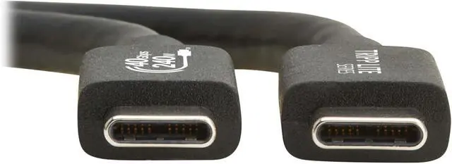 Alt view image 5 of 6 - Eaton Tripp Lite 40Gbps Certified USB4 Cable 4 ft / 1.2m, 8K@60Hz Video, 240W PD 3.1 Charging, Backwards Compatible, Black, Works with All USB-C/Thunderbolt 3 Devices, 3-Year Warranty (U521-1P2M-BK)