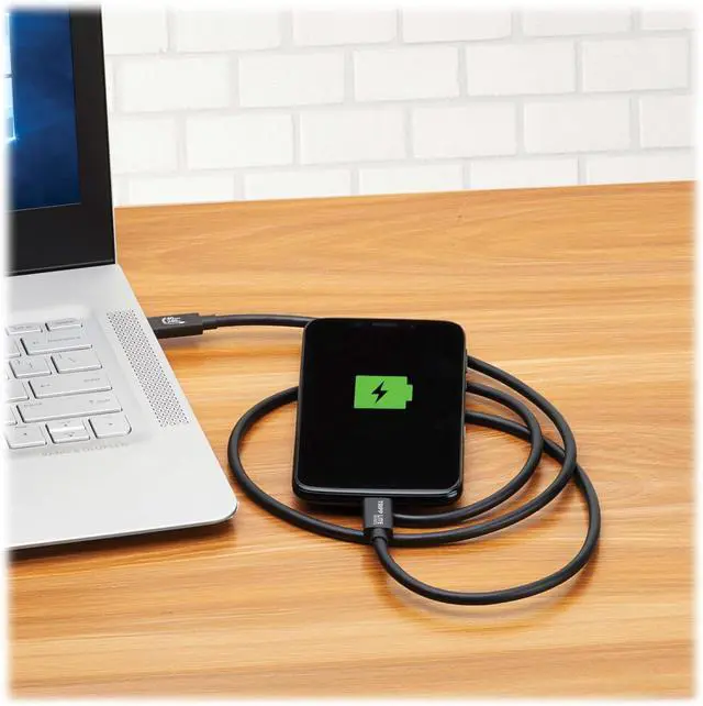 Alt view image 2 of 6 - Eaton Tripp Lite 40Gbps Certified USB4 Cable 4 ft / 1.2m, 8K@60Hz Video, 240W PD 3.1 Charging, Backwards Compatible, Black, Works with All USB-C/Thunderbolt 3 Devices, 3-Year Warranty (U521-1P2M-BK)