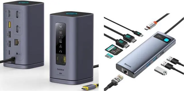 Main image of Baseus Spacemate Docking Station, 11-in-1 USB-C DisplayLink Docking Station for macOS LaptopBaseus Laptop Docking Station Dual Monitor 9 in 1 USB C Hub