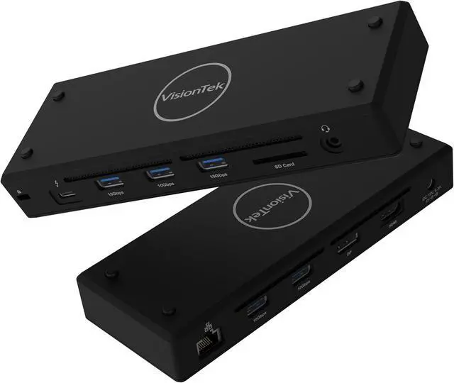 Main image of VisionTek VT5400 Thunderbolt 4 Docking Station - Dual 4K 60Hz, 40Gbps, 80W PD Creative Workstation Dock with SD 4.0 for MacBook Pro, Windows & USB4 Laptops, TAA Compliant