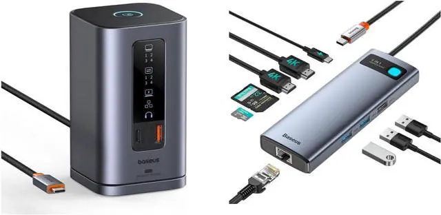 Main image of Baseus Spacemate Docking Station, 11-in-1 USB-C Dock for Windows Laptop,Baseus Laptop Docking Station Dual Monitor 9 in 1 USB C Hub up to 4K@120Hz with 2 HDMI