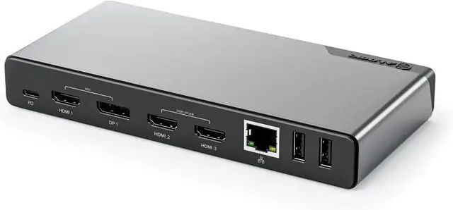 Alt view image 2 of 7 - ALOGIC DV4 14-in-1 USB-C Docking Station with 85W PD, Quad Display Support (3 HDMI + DP), USB-C & USB-A Ports, Ethernet, SD/microSD Reader & Audio Jack for Windows & macOS.