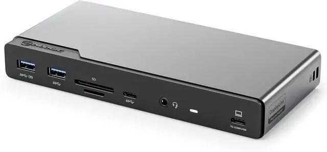 Main image of ALOGIC DV4 14-in-1 USB-C Docking Station with 85W PD, Quad Display Support (3 HDMI + DP), USB-C & USB-A Ports, Ethernet, SD/microSD Reader & Audio Jack for Windows & macOS.