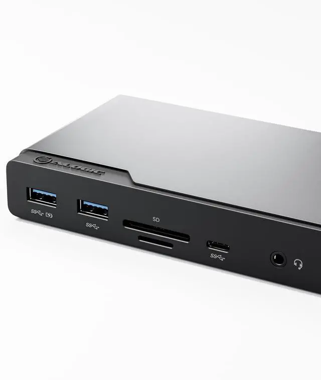 Alt view image 6 of 7 - ALOGIC DV4 14-in-1 USB-C Docking Station with 85W PD, Quad Display Support (3 HDMI + DP), USB-C & USB-A Ports, Ethernet, SD/microSD Reader & Audio Jack for Windows & macOS.