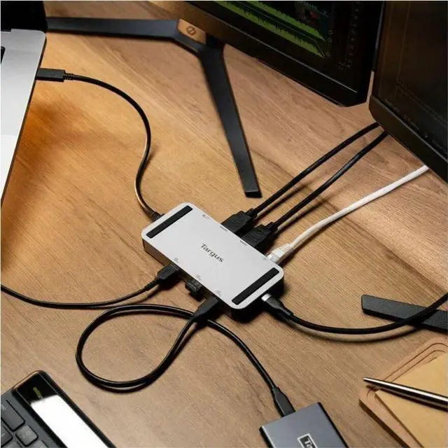 Alt view image 4 of 5 - Targus USB4 Dual Video Mobile Dock, 140W Pass-Through, Dual HDMI 4K, Single 8K, USB-C Docking Station for Windows, MacBook & Thunderbolt - DOCK429GL