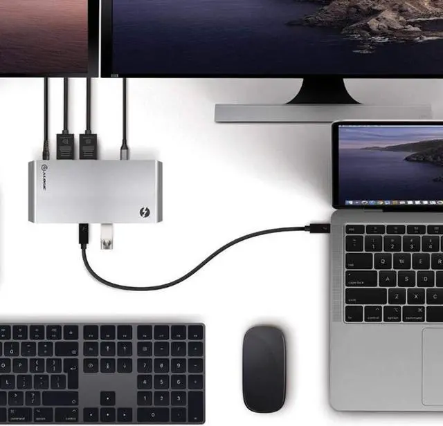 Alt view image 2 of 2 - ALOGIC Turbo Dock with Dual 4K@60Hz Display Support, Thunderbolt 3 & USB-C Compatible Docking Station, USB Ports, Ethernet & Laptop Charging for Windows & macOS