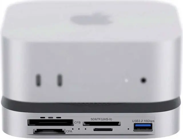 Main image of 80Gbps Docking Station for Mac mini M4 & M4 Pro, USB4 2.0 Dock with NVMe Slot (7000MB/s), CFexpress Type A/B Card Reader, UHS-II SD/microSD, Dual PWM Cooling Fans, Compatible with Thunderbolt 5/4