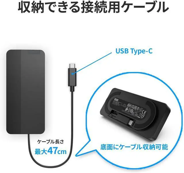 Alt view image 6 of 7 - Lenovo USB Type-C Dual Display Travel Dock (No AC Adapter) Hub Docking Station Displayport HDMI USB Type-C Ethernet 2 Screen Output 47cm Internal Cable 40B90000WW