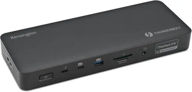 Alt view image 2 of 7 - Kensington SD5920T EQ Thunderbolt 4 Quad 4K Hybrid Base with DisplayLink Technology, SD and Micro SD Card Readers, 100W Power Charging, Ethernet and USB-A and USB-C 3.2 Ports (K35234EU)