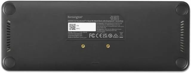 Alt view image 5 of 7 - Kensington SD5920T EQ Thunderbolt 4 Quad 4K Hybrid Base with DisplayLink Technology, SD and Micro SD Card Readers, 100W Power Charging, Ethernet and USB-A and USB-C 3.2 Ports (K35234EU)