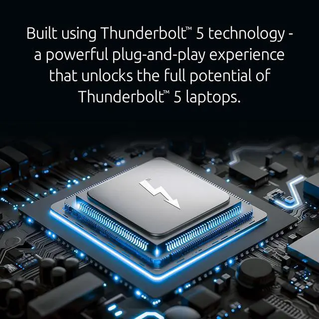 Alt view image 2 of 7 - Kensington SD5000T5 EQ Thunderbolt 5 Docking Station, Triple Monitor 8K/4K, for Windows & Macbooks, 140W Power, 3 x Thunderbolt 5 Ports, Ethernet & USB-A 3.2 Gen2 Ports (K35201EU)