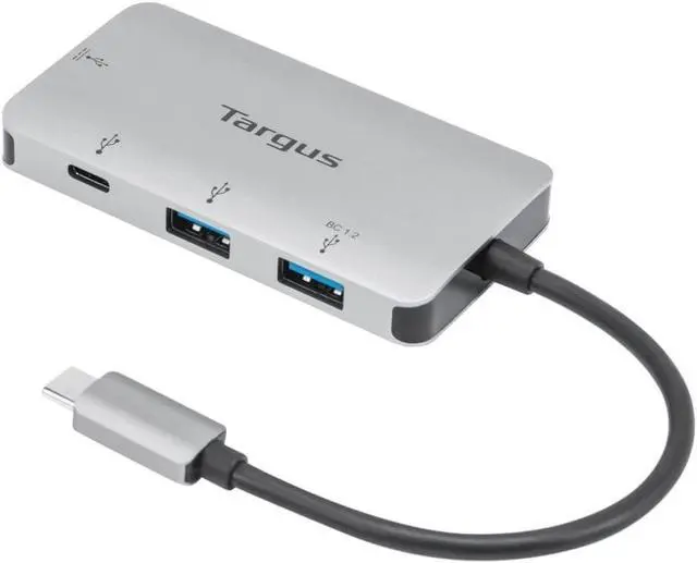 Alt view image 2 of 2 - Targus USB-C Multi-Port Hub with 2X USB-A and 2X USB-C Ports with 100W PD Pass-Thru, Gray (ACH228EU)