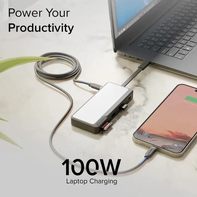Alt view image 6 of 6 - ALOGIC Fusion Pro Tour USB-C Travel Dock, 9-in-1 USB-C Hub with 4K HDMI, VGA, Gigabit Ethernet, SD & microSD Card Reader, USB-C PD Pass-Through, USB-A & USB-C Ports for Windows & Mac
