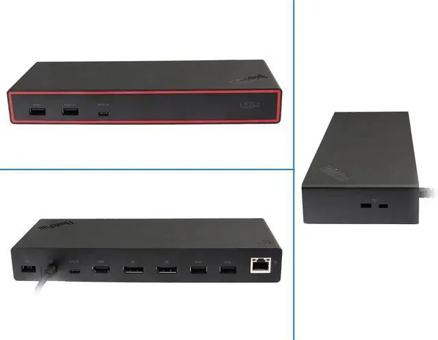 Alt view image 2 of 4 - Lenovo ThinkPad 5000 - Docking Station - USB4 - HDMI, DP, USB-C - 1GbE - 100 Watt - Germany