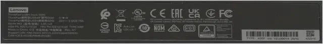 Alt view image 4 of 4 - Lenovo ThinkPad 5000 - Docking Station - USB4 - HDMI, DP, USB-C - 1GbE - 100 Watt - Germany
