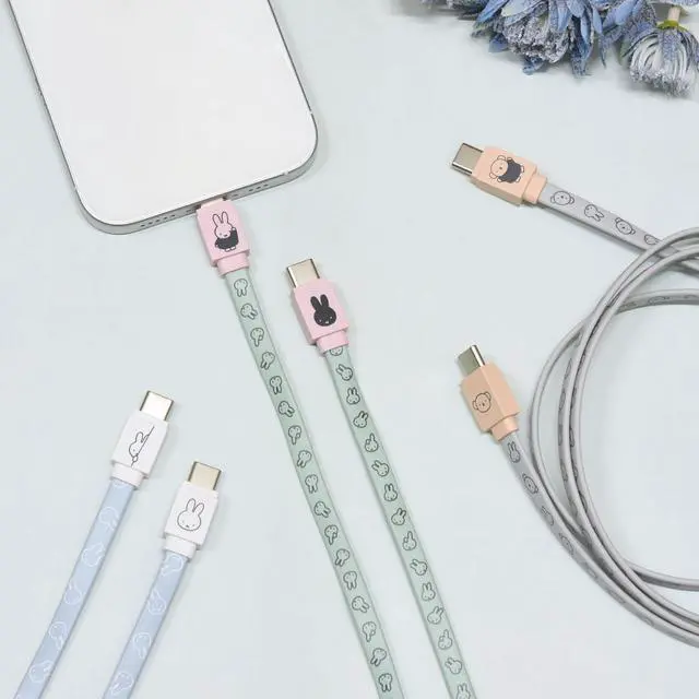Alt view image 4 of 7 - (Gourmandise) Gourmandies Miffy PD60W Compatible USB 2.0 Type-C Cable Miffy MF-473B