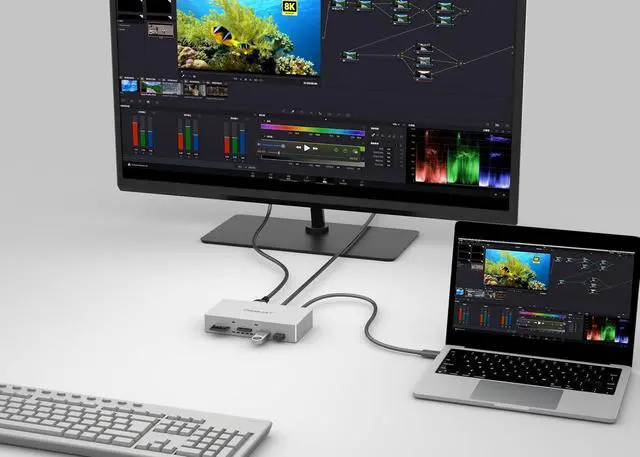 Alt view image 5 of 6 - 80Gbps USB4v2 Hub, Compatible with Thunderbolt 5, 8-in-1 Mini Dock with 7000MB/s NVMe SSD Slot, 8K@60Hz, CFexpress Type A/SD 4.0 Reader, Compatible with MacBook Pro, Windows & More