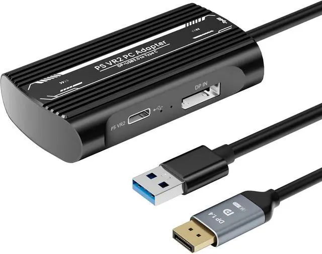 Main image of PSVR2 PC Adapter, PSVR 2 PC Accessories Kit Compatible with PlayStation VR2, AR Glasses, Portable Monitor, Includes DP 1.4 Cable and Power Adapter (Black) (red)