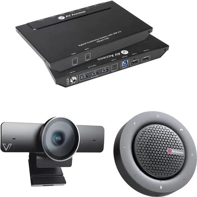 Main image of AV Access Conference Docking Station for Meeting Room Bundle with 4K Conference Room Camera, Bluetooth Conference Speakerphone