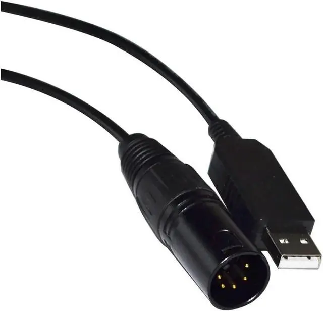 Main image of F/;TD/;1 RS485 USB to DMX512 XLR 5PIN 5P Female/Male DMXCONTROL Freestyler ARTNET QLC+ Magic Q to Stage L -g-t-i-g Controller KABLE(1M,5P XLR Male B)