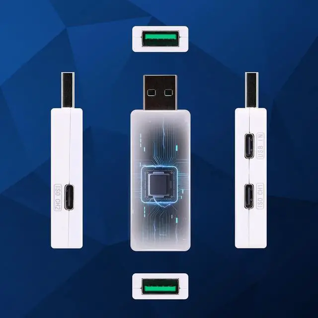 Alt view image 3 of 7 - USB Isolator USB Ground Loop Isolator Supports USB 2.0 480Mbps High Speed Isolation and 1.5MbpsFull Speed 12Mbps Isolation Optocoupler photoelectric Protection Module with Three interfaces