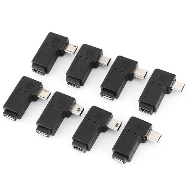 Alt view image 7 of 7 - USB Adapter Kit, 40Pack Plug and Play Angled Mini Micro Type B Male Female Converters Connectors Type C Female to Micro USB Male Adapter for USB 2.0 Adapters