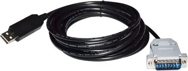 Alt view image 2 of 4 - F/;TD/;1 FT232RL CHIP USB to D-SUB 15-PIN DB15 Male Adapter RS232/RS485 Serial Communication Cable Fit Compatible RUNZE PERISTALTIC Pump to PC(1.8M,RS232 Signal)