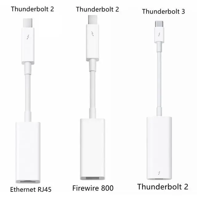 Alt view image 3 of 5 - Firewire 800 to Thunderbolt 2 Adapter 3 to RJ45 Fire 1394B Suitable for Mac Computers Equipped with Port USB Connection Cabl E Data Transmission(Thunderbolt 2 Cable)