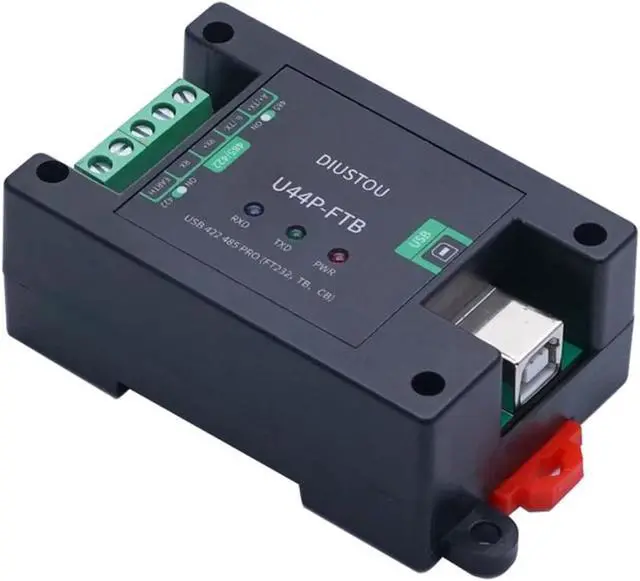 Alt view image 2 of 6 - Industrial USB to RS422 Serial Module Support RS422/485 Interface to USB with DC Power Isolation and Digital Isolator Multi-Protection ABS case DIN Rail mounting