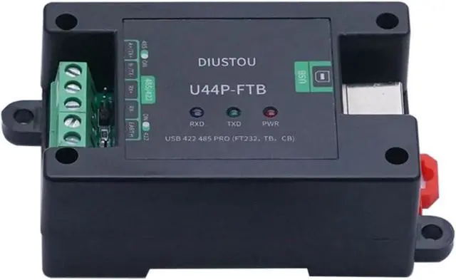 Alt view image 4 of 6 - Industrial USB to RS422 Serial Module Support RS422/485 Interface to USB with DC Power Isolation and Digital Isolator Multi-Protection ABS case DIN Rail mounting